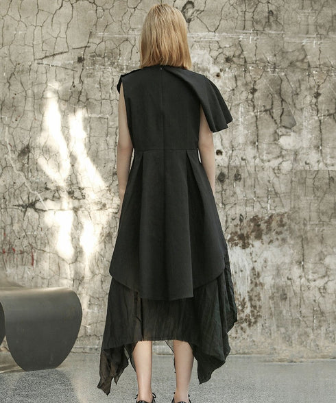 Asymmetric Bow Pleated Top